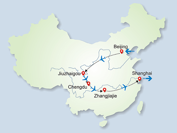 12 Days Zhangjiajie and Jiuzhaigou Tour