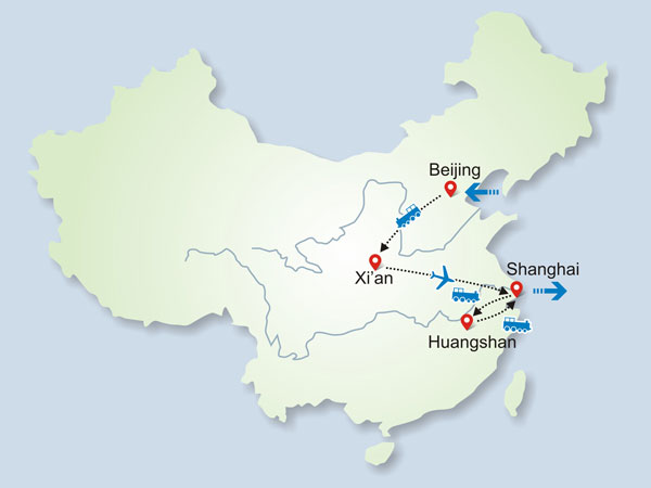 Huangshan group tour map