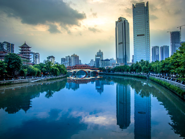 Chengdu city view