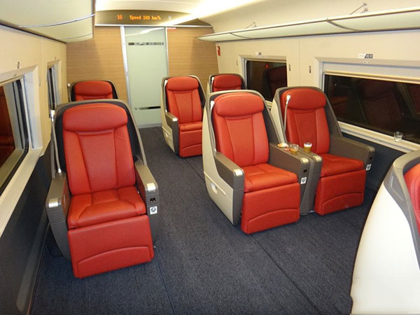 high-speed train business seats