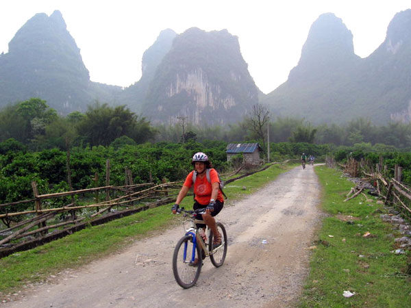 Biking at Yangshuo countryside