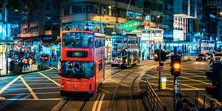 Ding-ding Tram in Hong Kong