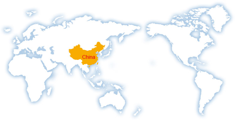 location map of China
